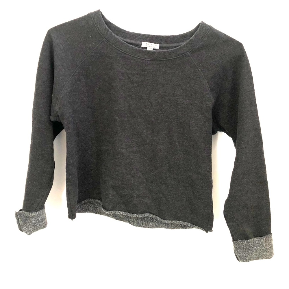 Sweatshirt surprise back and cropped